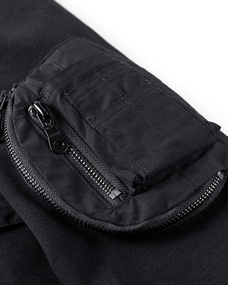 Dark-style Functional Crew Neck Long-sleeved Sweatshirt