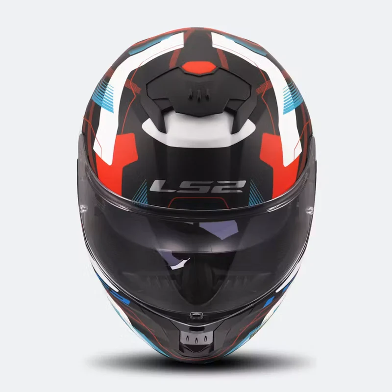 LS2 FF808 STREAM II MIKA CASCO DE MOTO BLANCO AZUL ROJO