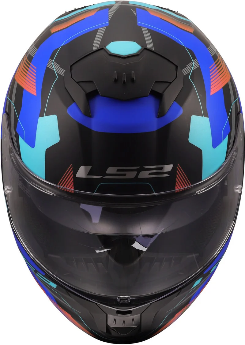 LS2 FF808 STREAM II MIKA CASCO DE MOTO NEGRO AZUL