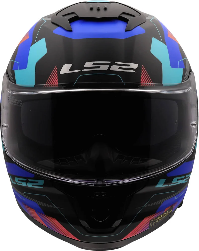 LS2 FF808 STREAM II MIKA CASCO DE MOTO NEGRO AZUL