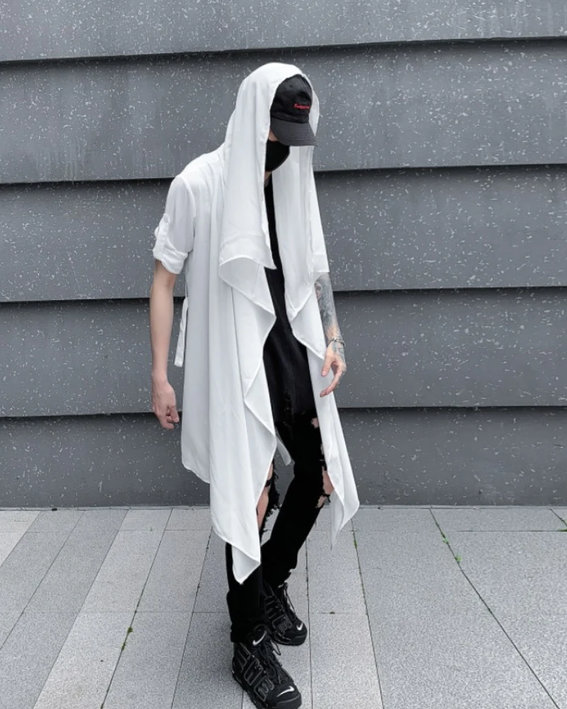 Streetwear Thin Shawl Shirt Sun Protection Long Coat