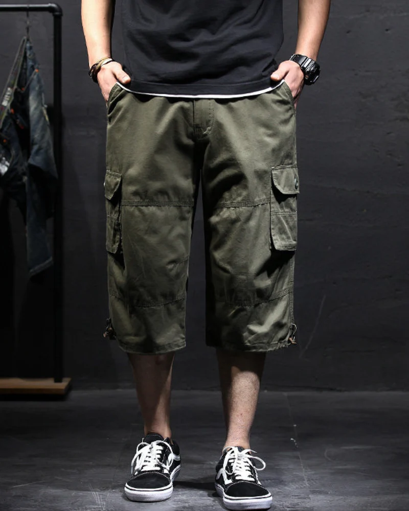 Men’s Loose Summer Black Camo Jorts