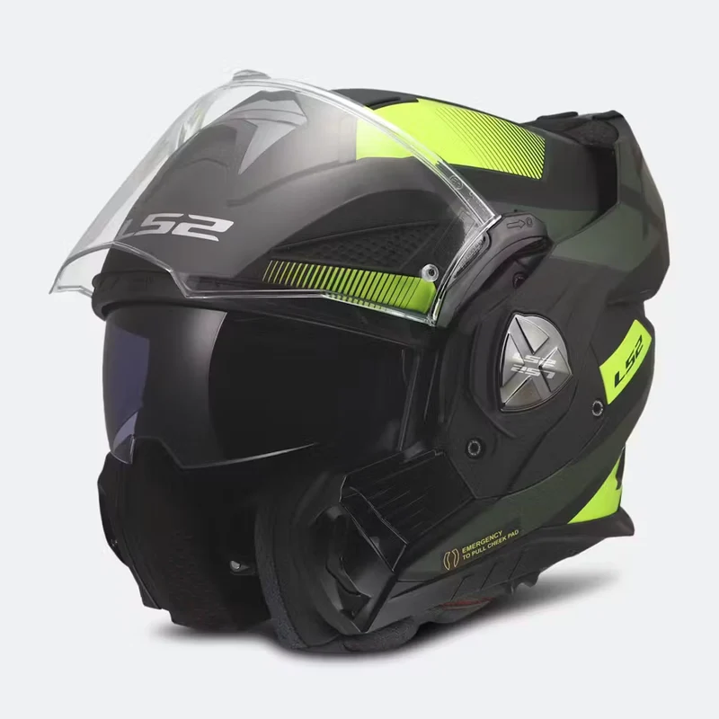 LS2 FF901 ADVANT X NOVA CASCO DE MOTO NEGRO H-V AMARILLO