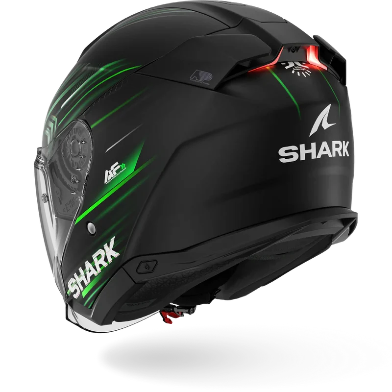 SHARK SKWAL i3 JET Light-Blur Casco Negro Mate Verde Blanco