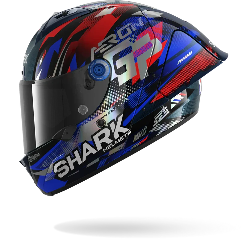 SHARK AERON-GP Fim Carbon Casco Integral De Moto Azul