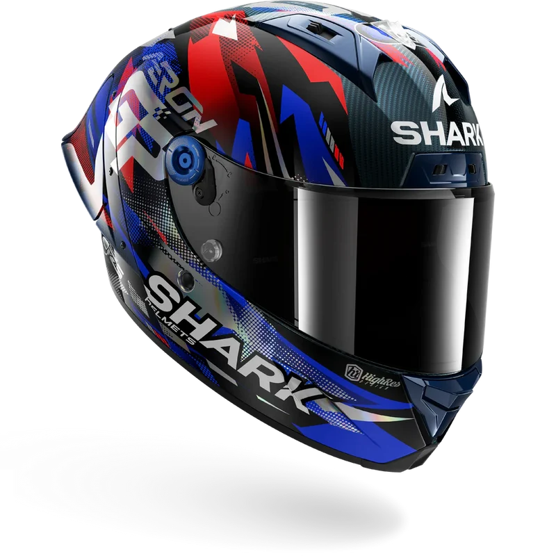 SHARK AERON-GP Fim Carbon Casco Integral De Moto Azul