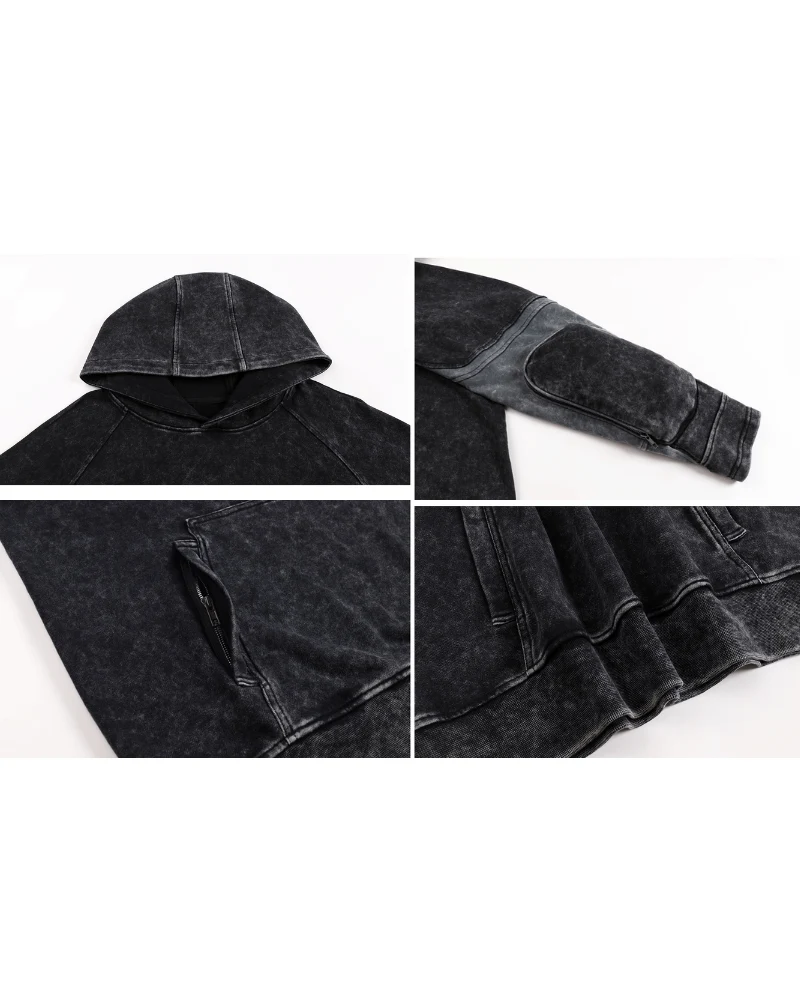Post-Apocalyptic Tactical Pocket Washed Hoodie