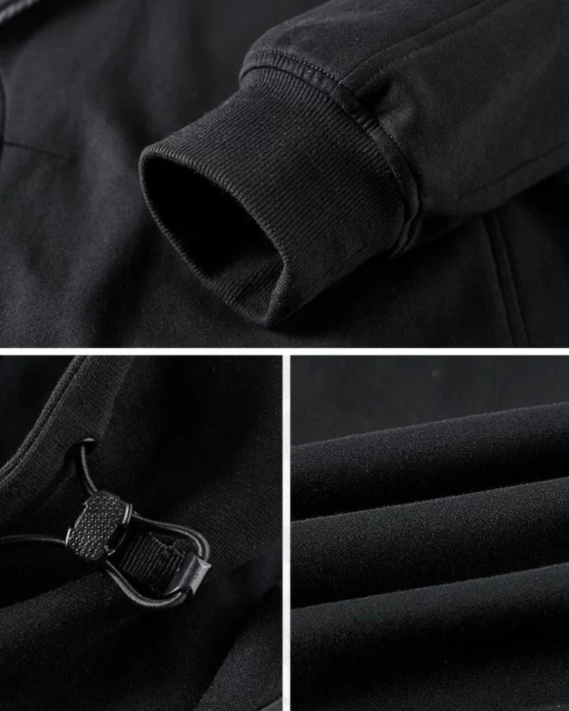 Functional Multi-Pockets Patchwork Hoodie