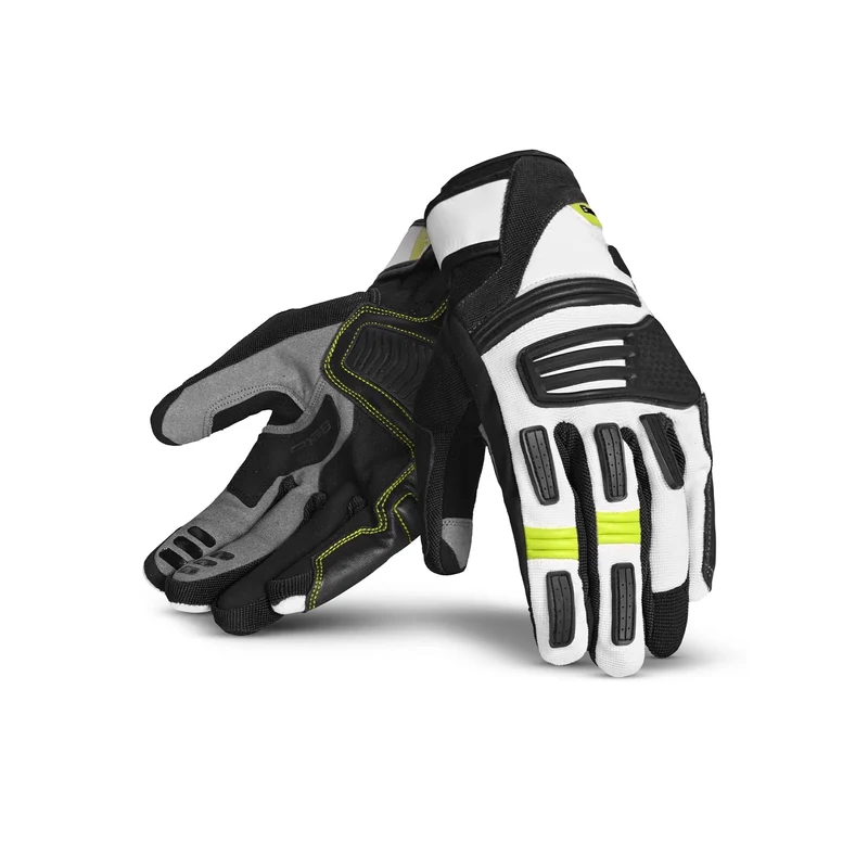 BELA ARIZON MAN GUANTES DE MOTO TEXTIL NEGRO BLANCO AMARILLO FLUO