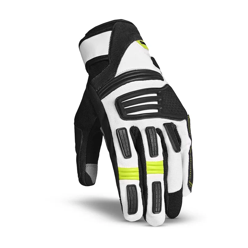 BELA ARIZON MAN GUANTES DE MOTO TEXTIL NEGRO BLANCO AMARILLO FLUO