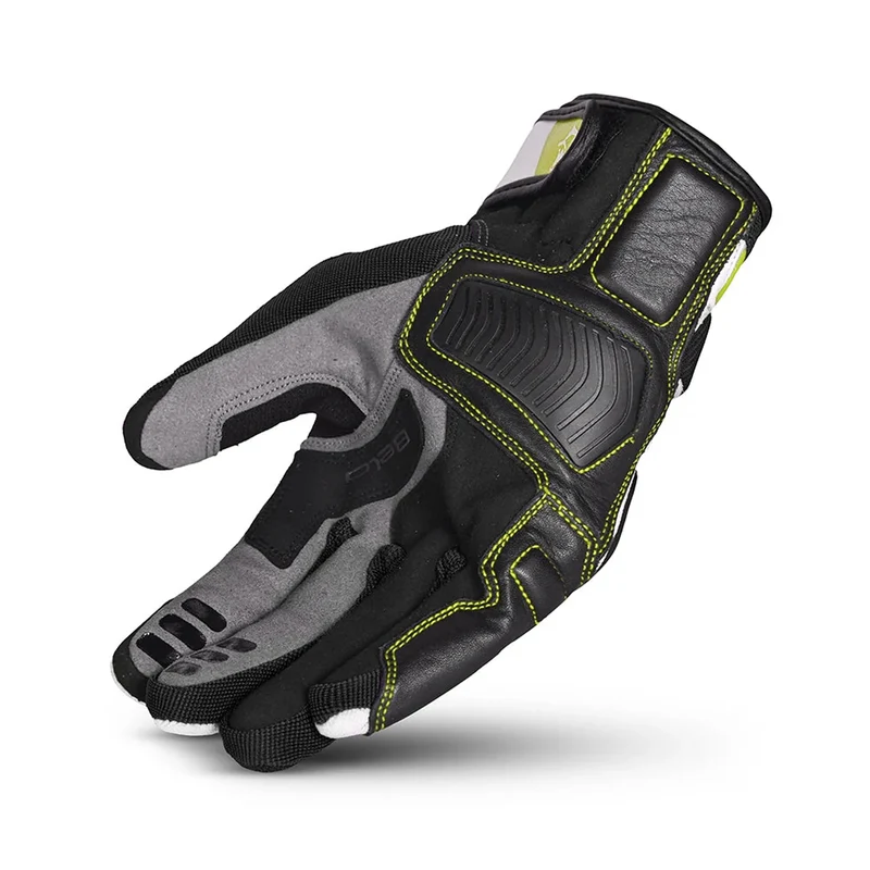 BELA ARIZON MAN GUANTES DE MOTO TEXTIL NEGRO BLANCO AMARILLO FLUO