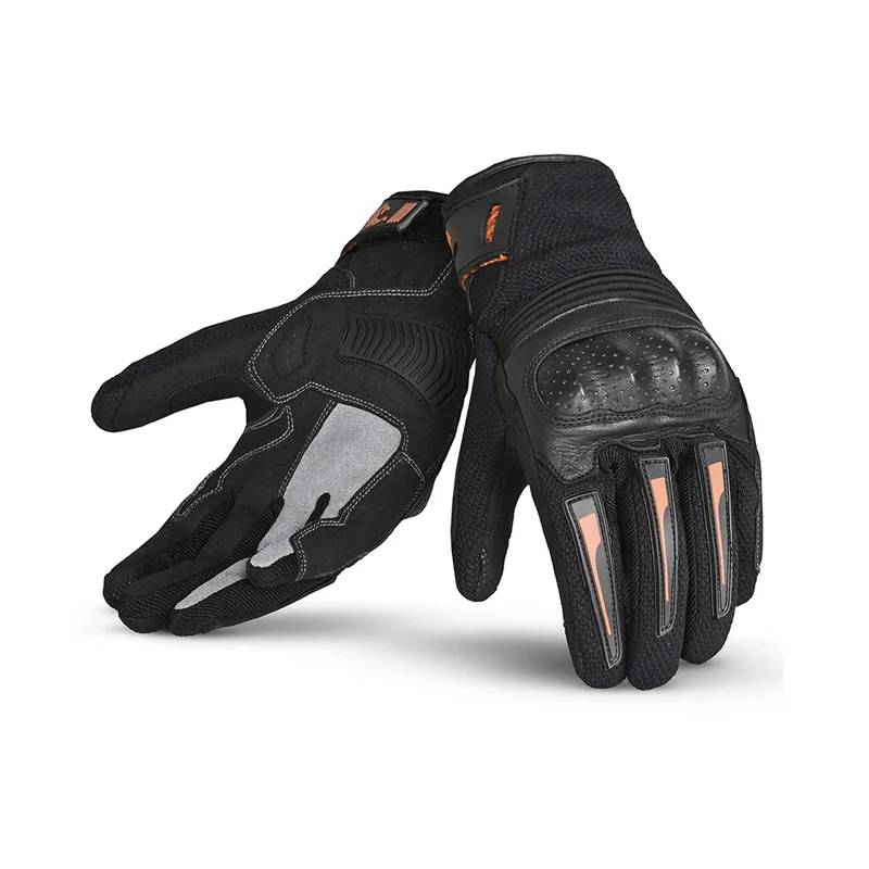 BELA DRIFT GUANTES DE MOTO TEXTIL NEGRO NARANJA