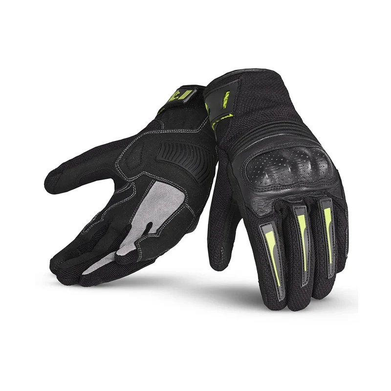 BELA DRIFT GUANTES DE MOTO TEXTIL NEGRO AMARILLO FLUO