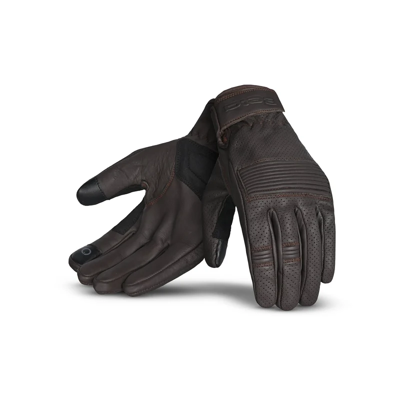 BELA STREETER GUANTES DE MOTO PIEL MARRÓN