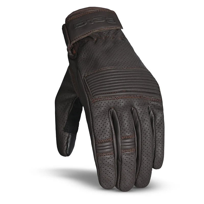BELA STREETER GUANTES DE MOTO PIEL MARRÓN