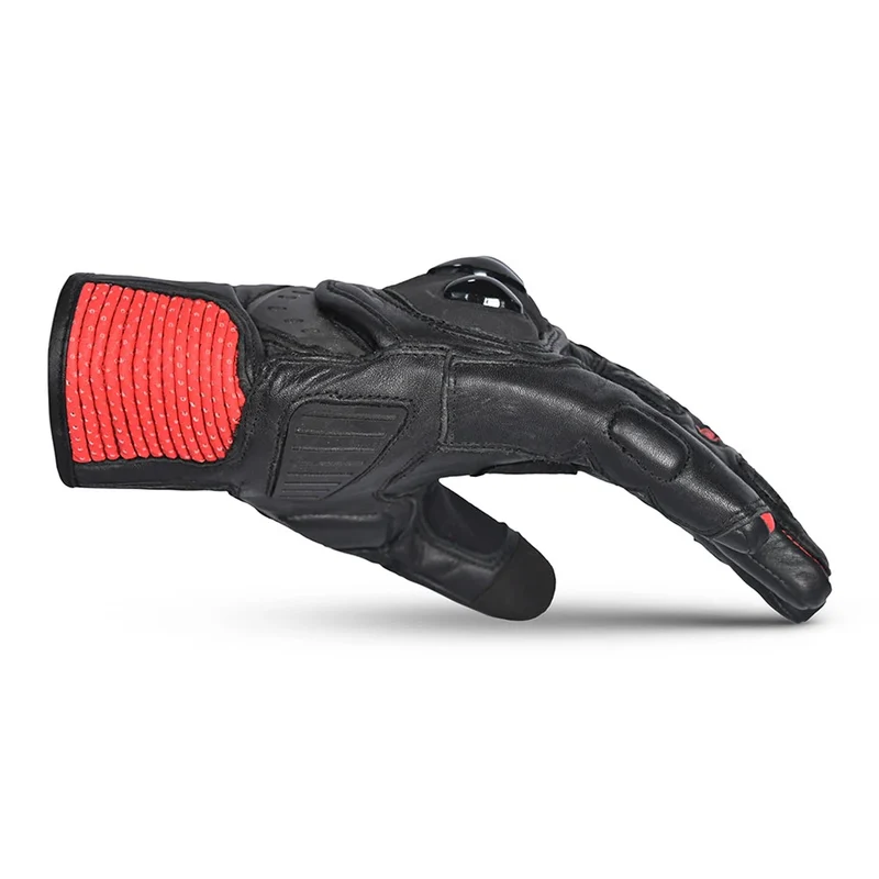 BELA BLAST MAN GUANTES DE MOTO PIEL NEGRO ROJO
