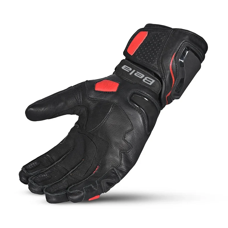 BELA VENOM RS RACING LADY GUANTES DE MOTO PIEL NEGRO ROJO