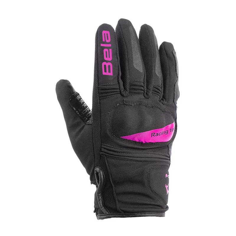 BELA BOOM WINTER WP GUANTES DE MOTO TEXTIL MUJER NEGRO ROSA
