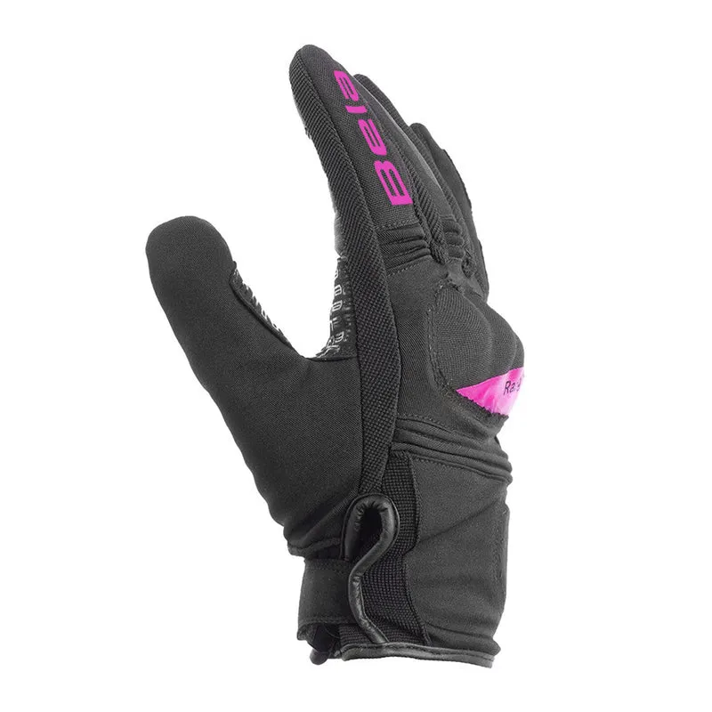 BELA BOOM WINTER WP GUANTES DE MOTO TEXTIL MUJER NEGRO ROSA