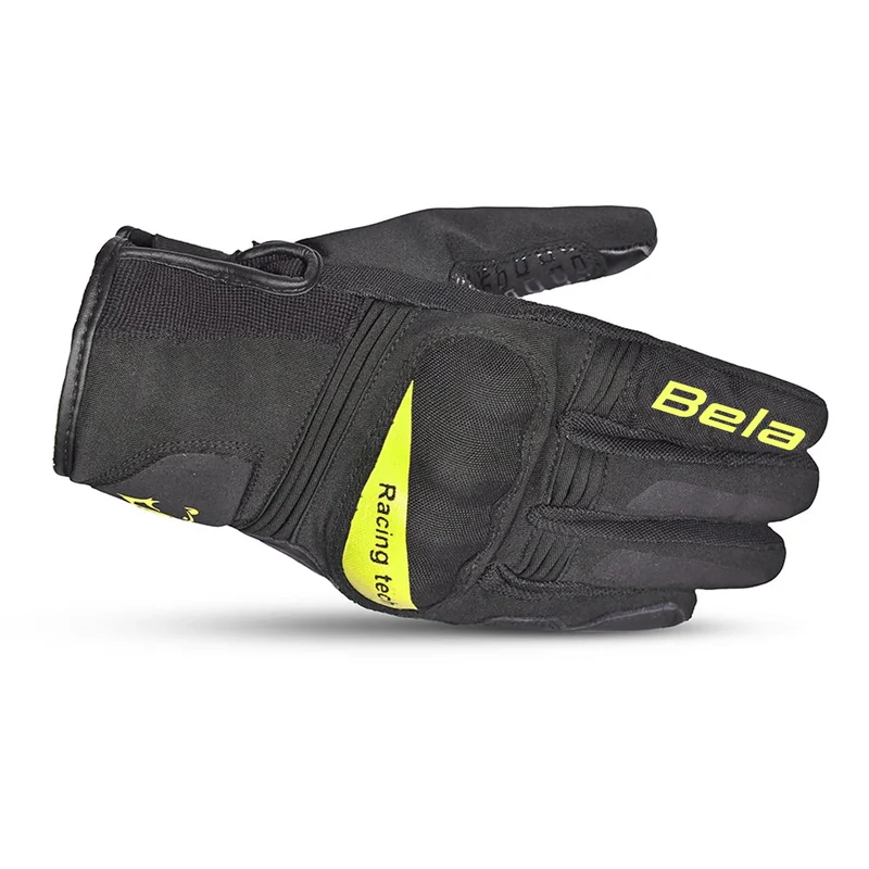 BELA BOOM WINTER WP GUANTES DE MOTO TEXTIL MUJER NEGRO AMARILLO FLUO