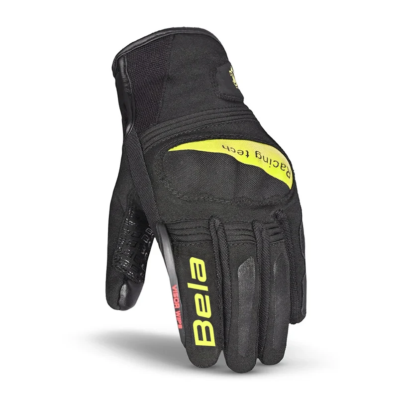 BELA BOOM WINTER WP GUANTES DE MOTO TEXTIL MUJER NEGRO AMARILLO FLUO