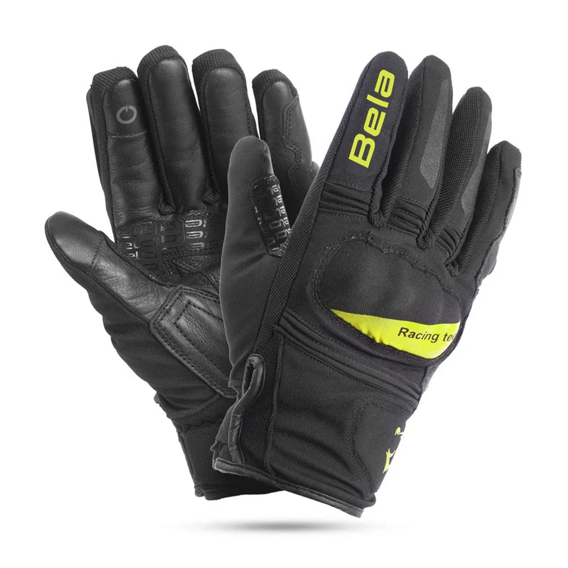 BELA BOOM WINTER WP GUANTES DE MOTO TEXTIL NEGRO AMARILLO FLUO