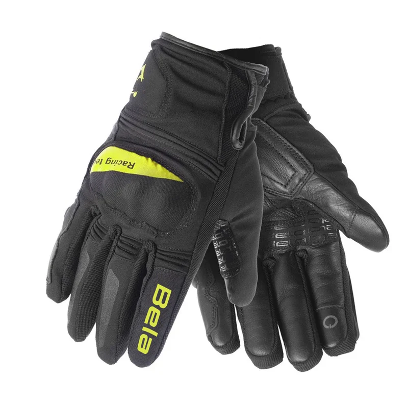 BELA BOOM WINTER WP GUANTES DE MOTO TEXTIL NEGRO AMARILLO FLUO
