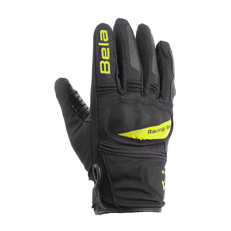 BELA BOOM WINTER WP GUANTES DE MOTO TEXTIL NEGRO AMARILLO FLUO