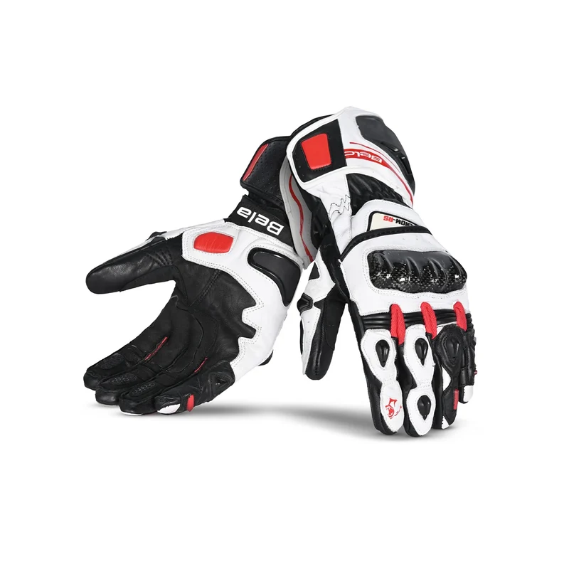 BELA VENOM RS RACING MAN GUANTES DE MOTO PIEL BLANCO NEGRO ROJO