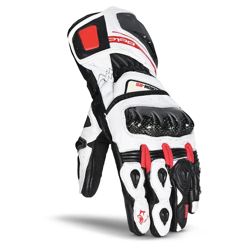BELA VENOM RS RACING MAN GUANTES DE MOTO PIEL BLANCO NEGRO ROJO
