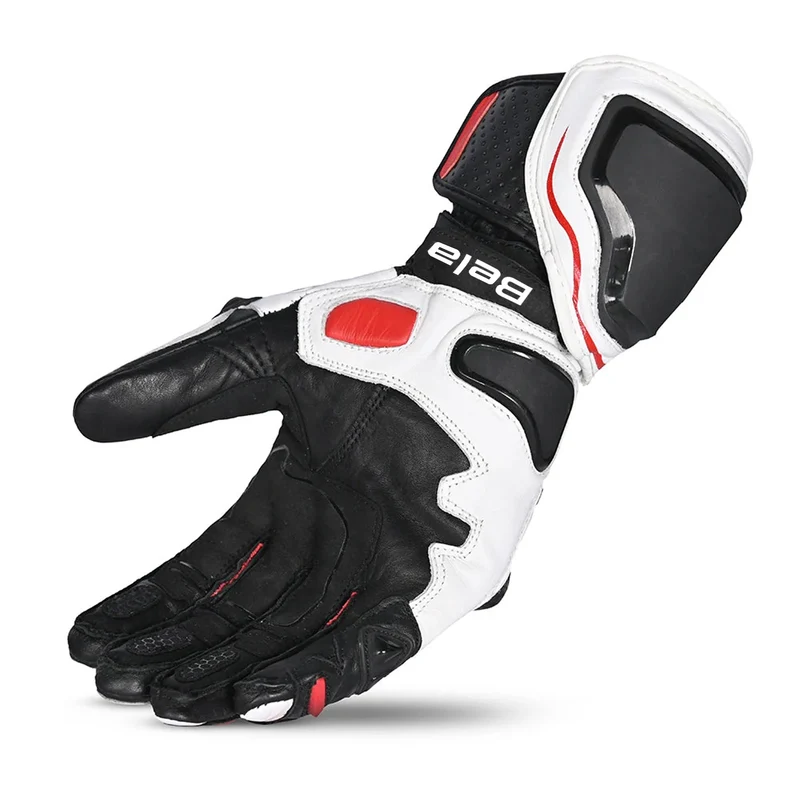 BELA VENOM RS RACING MAN GUANTES DE MOTO PIEL BLANCO NEGRO ROJO