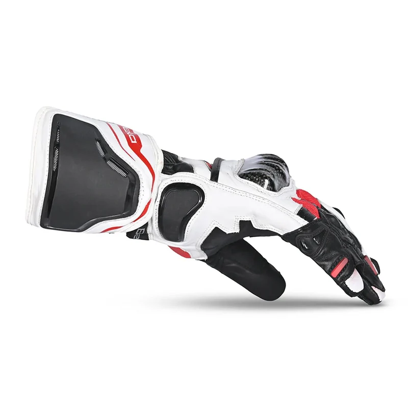 BELA VENOM RS RACING MAN GUANTES DE MOTO PIEL BLANCO NEGRO ROJO