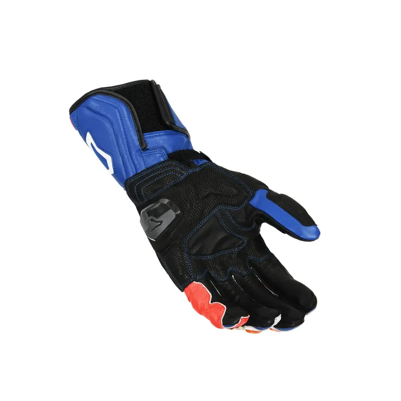 MACNA Powertrack Hombres Moto Guantes Negro Blanco Azul
