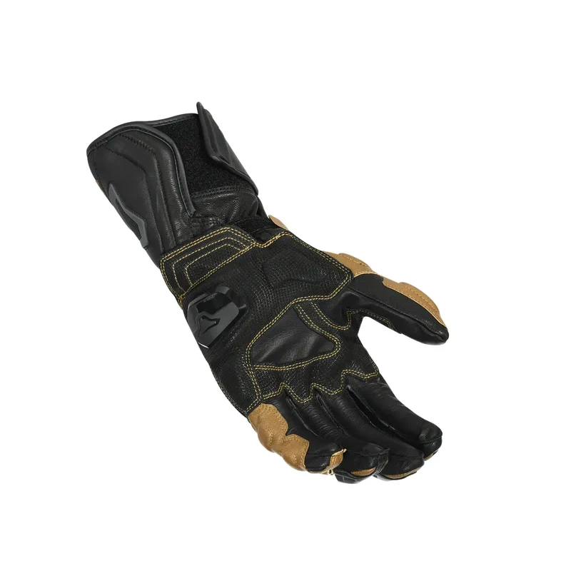 MACNA Powertrack Hombres Moto Guantes Oro Negro Oscuro Gris