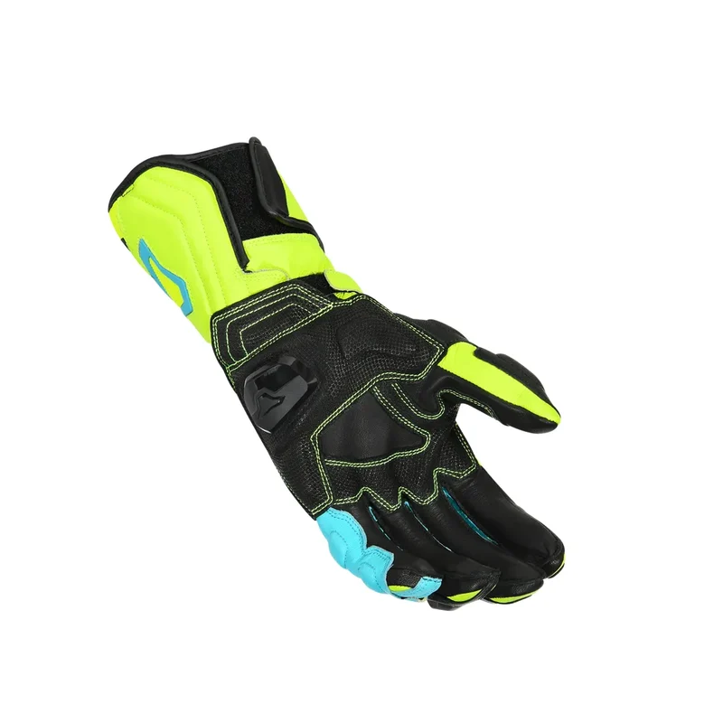 MACNA Powertrack Hombres Moto Guantes Amarillo Negro Azul