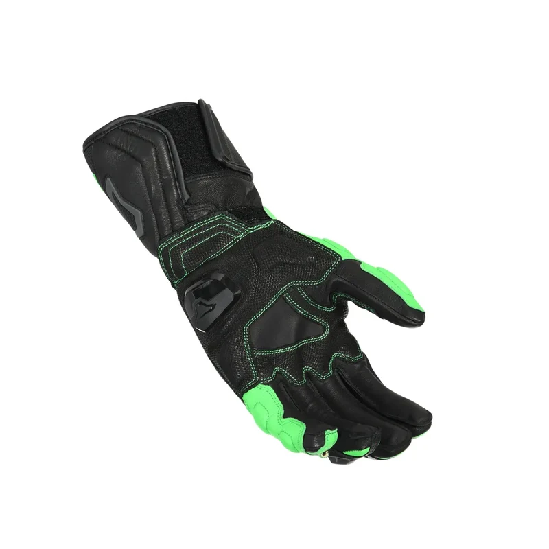 MACNA Powertrack Hombres Moto Guantes Verde Negro Oscuro Gris