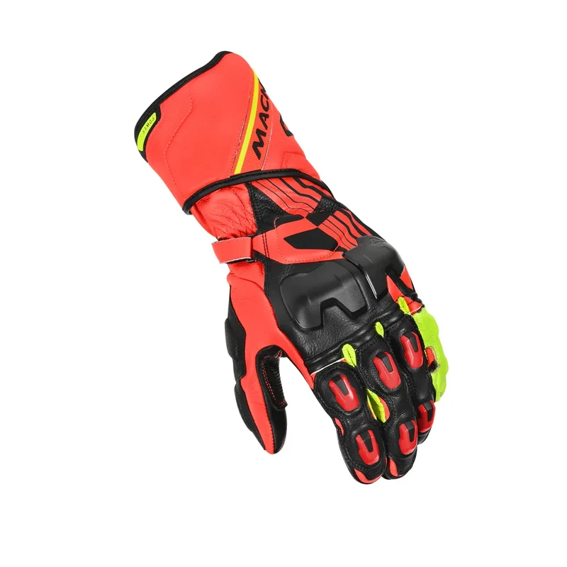 MACNA Powertrack Hombres Moto Guantes Rojo Negro Amarillo