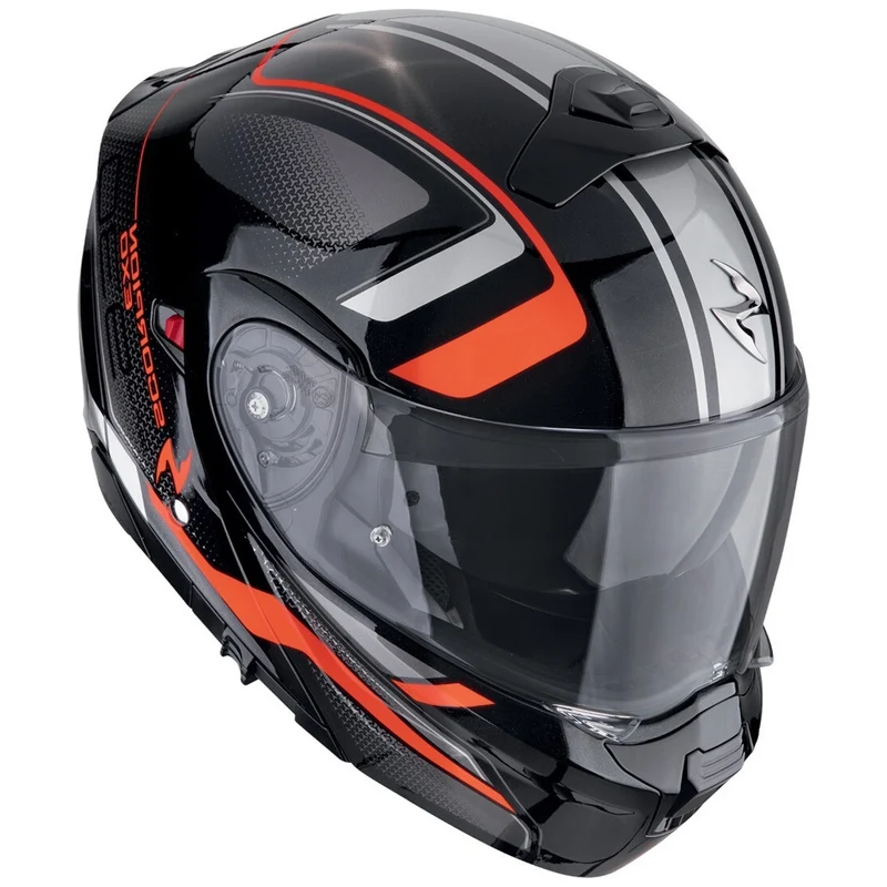 SCORPION EXO-930 EVO ARDENS CASCO MODULAR NEGRO METALIC ROJO