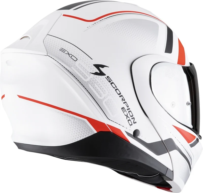 SCORPION EXO-930 EVO ARDENS CASCO MODULAR MATE NEGRO ROJO