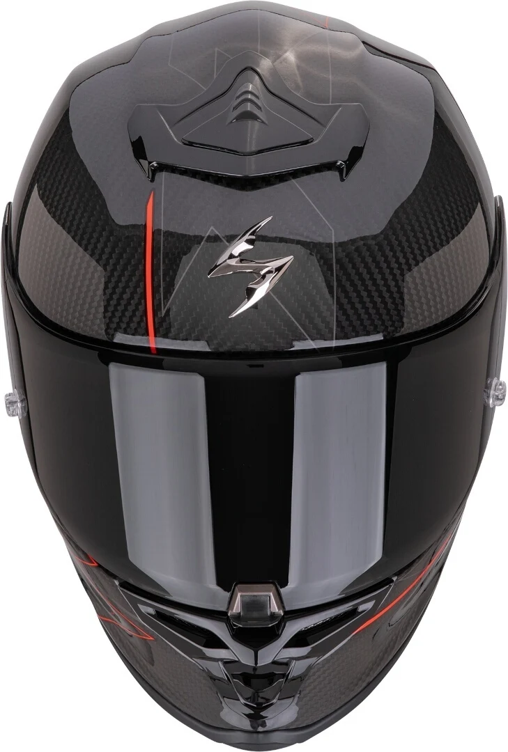 SCORPION EXO-R1 EVO CARBON AIR CYNERGY Integral Casco Negro Rojo