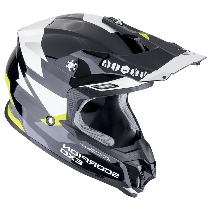 SCORPION VX-16 EVO AIR ROD Enduro Moto Casco Negro Amarillo