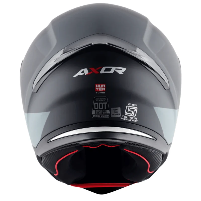 AXOR HUNTER TURBO CASCO INTEGRAL DE MOTOCICLETA NG MATE_GRIS