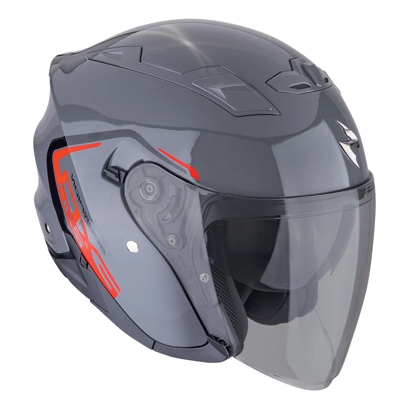SCORPION EXO-230 CIT-E Abierto Casco Gris Rojo