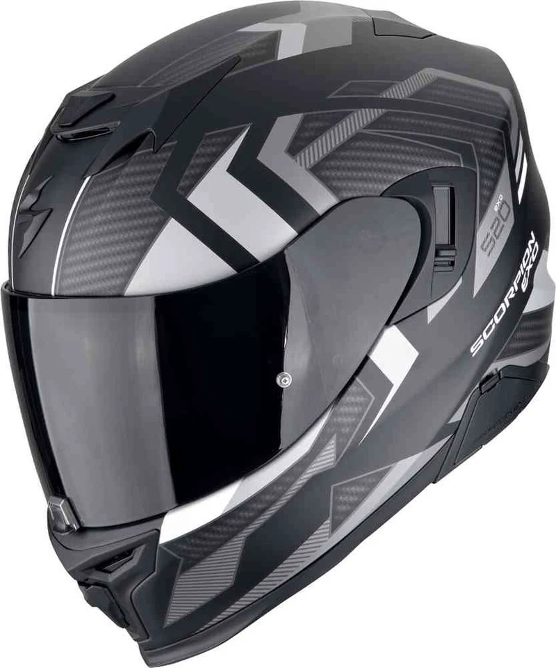 SCORPION EXO-520 EVO AIR SENSUS Integral Casco Negro Plata
