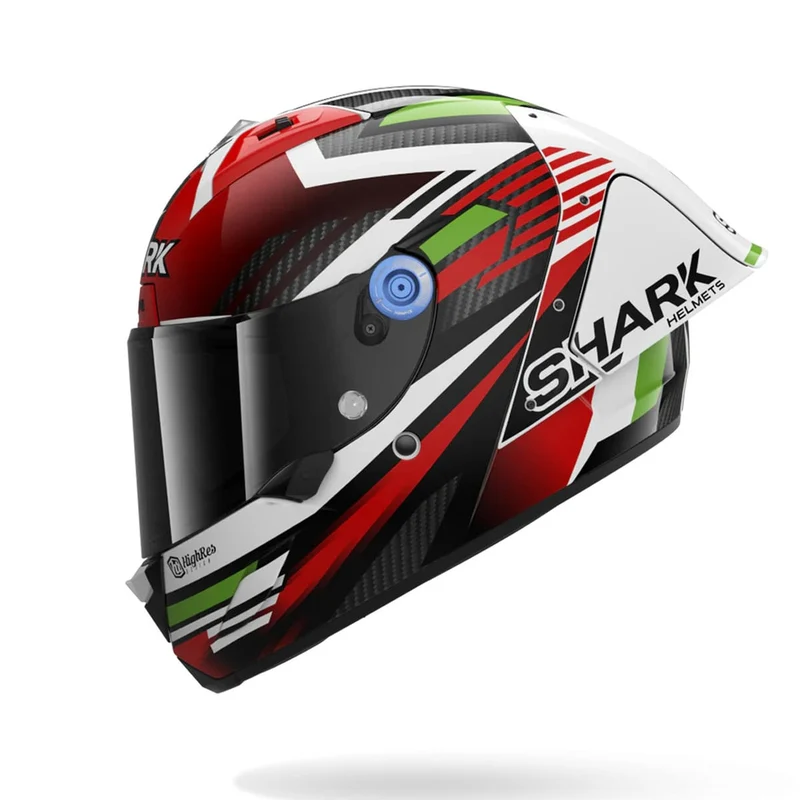 SHARK AERON GP FIRST LAP CARBON DE MOTO CASCO CARRERAS ROJO VERDE BLANCO