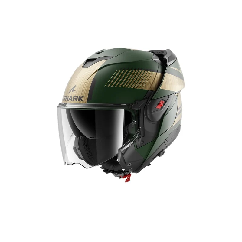 SHARK OXO SIEVE Verde mate cromado dorado modular Casco