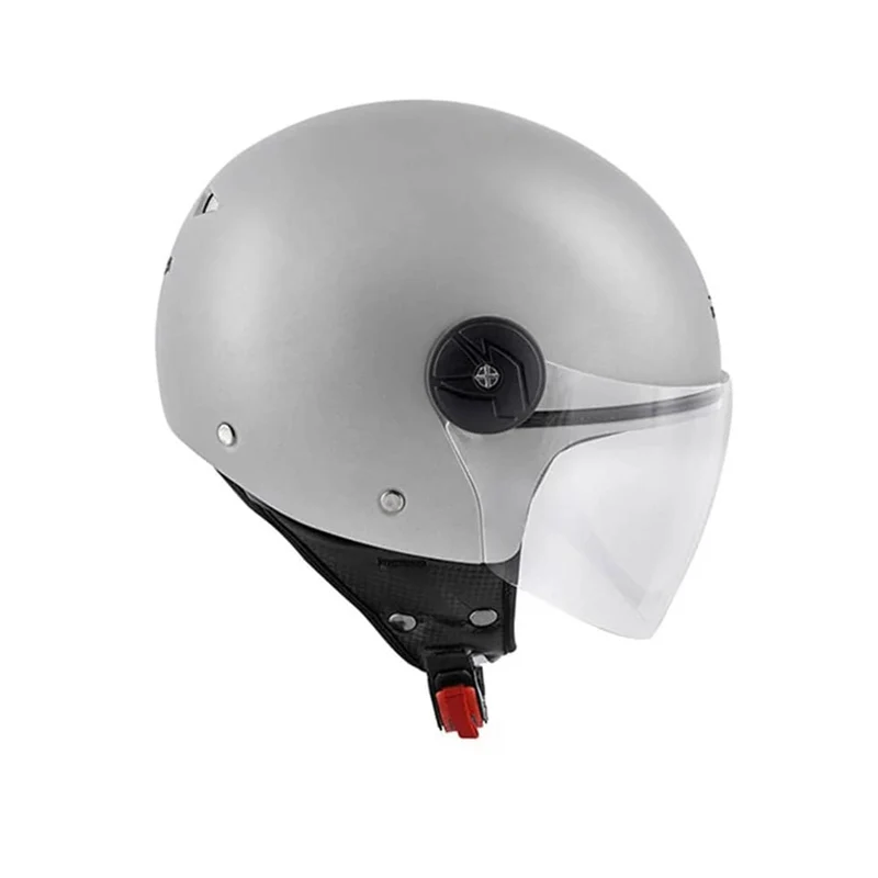KAPPA KV40S Moto Cara Abierta Casco Plata Mate