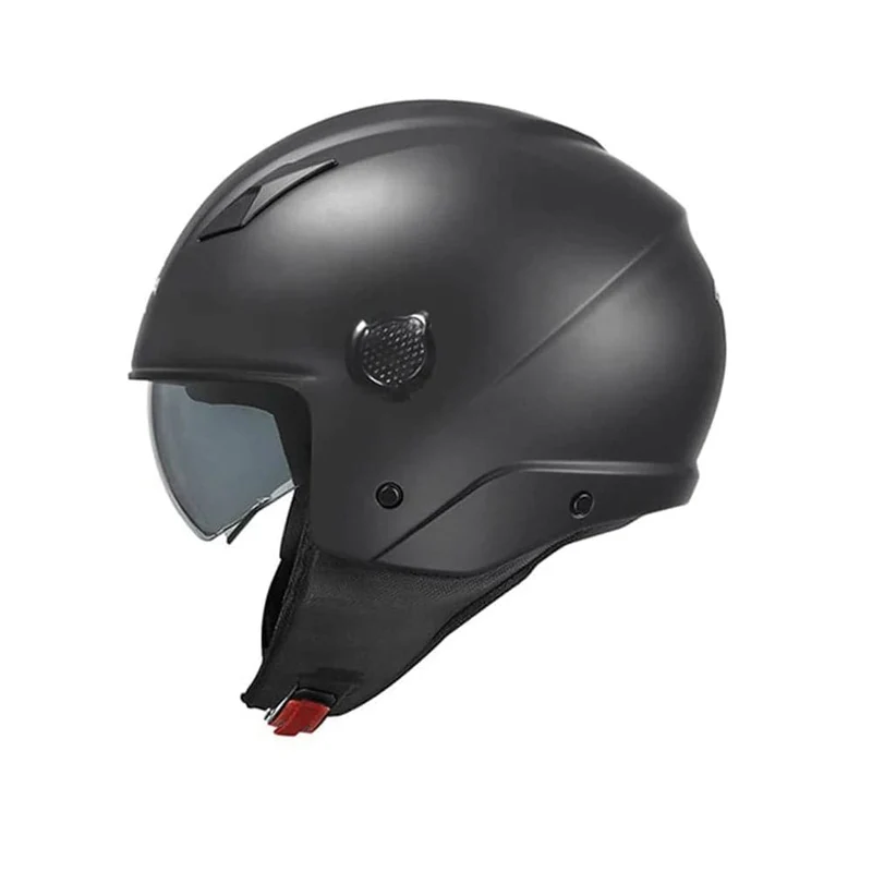KAPPA KV58B Moto Cara Abierta Casco Negro Mate