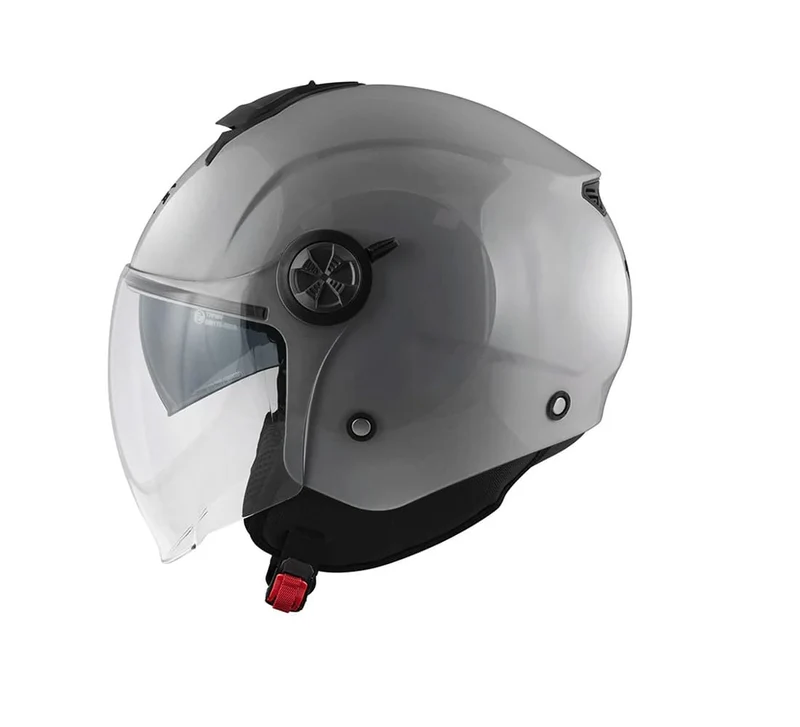 KAPPA KV60B Moto Cara Abierta Casco Gris Brillo