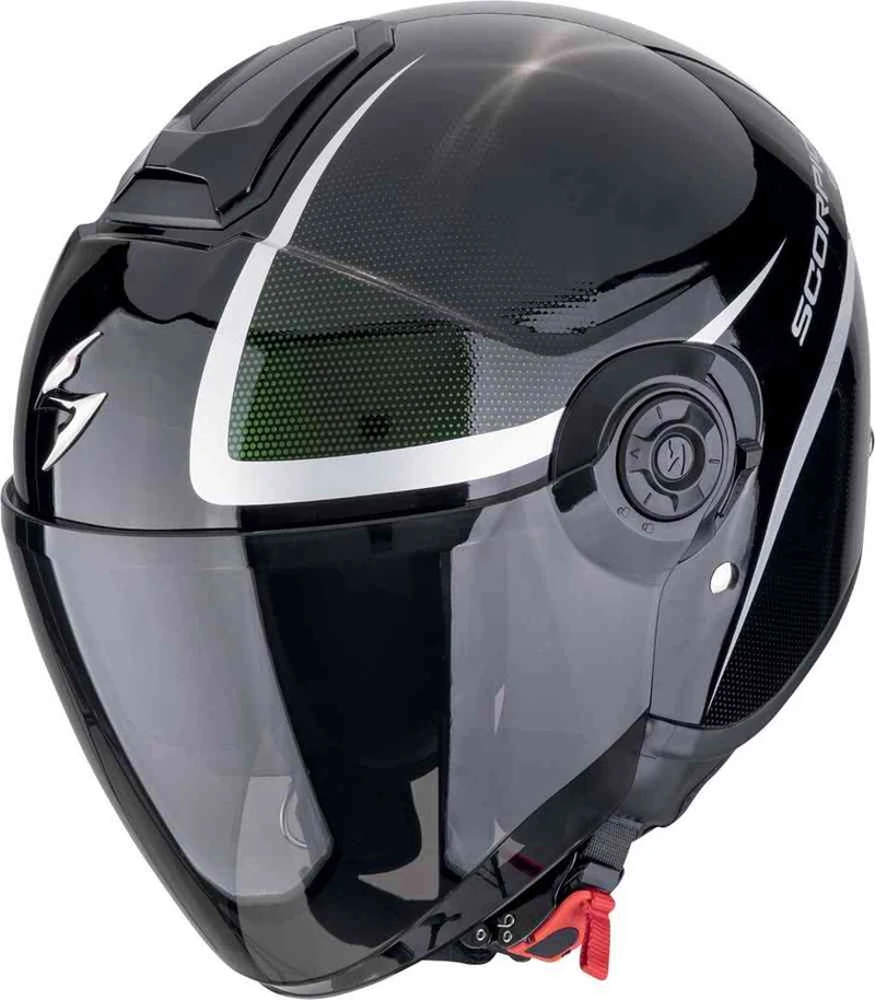 SCORPION EXO-CITY II INTERCITY Cara Abierta Casco Jet Negro Camaleon